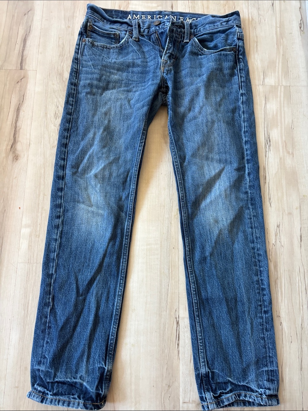 American Eagle Outfitters Men’s Dark Blue Straight Jeans 29x30